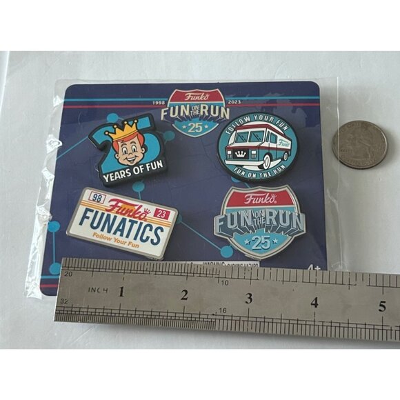 Funko Fun On The Run 25th Anniversary 4 Pin Set New - Picture 2 of 3